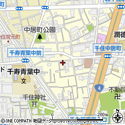 東京都足立区千住中居町10-9周辺の地図