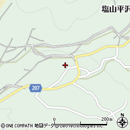 山梨県甲州市塩山平沢313-1周辺の地図