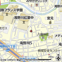 東京都北区滝野川5丁目52-6周辺の地図