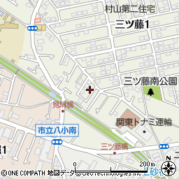 東京都武蔵村山市三ツ藤1丁目104-2周辺の地図