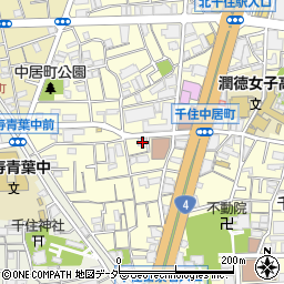 東京都足立区千住中居町9-10周辺の地図