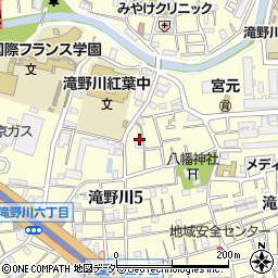 東京都北区滝野川5丁目52-4周辺の地図