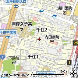 全労済東京推進本部共済ショップ北千住店周辺の地図