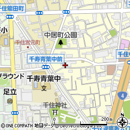 東京都足立区千住中居町12-7周辺の地図