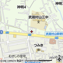 東京都武蔵村山市神明4丁目119周辺の地図