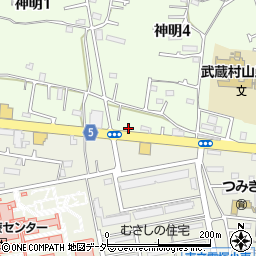 東京都武蔵村山市神明4丁目126周辺の地図