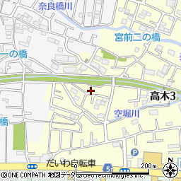 東京都東大和市高木3丁目335周辺の地図