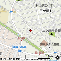 東京都武蔵村山市三ツ藤1丁目104-7周辺の地図