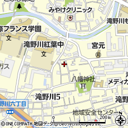 東京都北区滝野川5丁目52-14周辺の地図