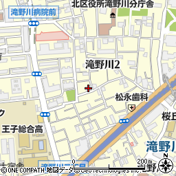 東京都北区滝野川2丁目35-9周辺の地図