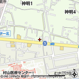 新青梅街道周辺の地図