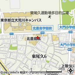北豊島中学校周辺の地図