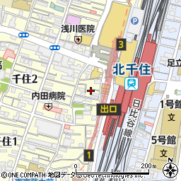 東京地下鉄株式会社　定期券うりば北千住駅定期券うりば周辺の地図