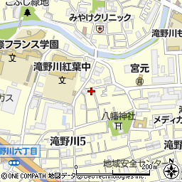 東京都北区滝野川5丁目52-13周辺の地図
