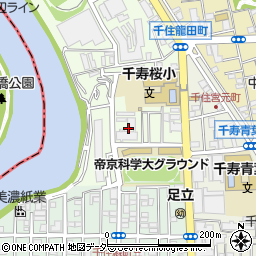 東京都足立区千住桜木1丁目3周辺の地図