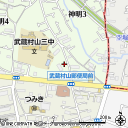 東京都武蔵村山市神明4丁目110周辺の地図