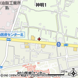 東京都武蔵村山市神明1丁目99-3周辺の地図