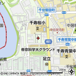 東京都足立区千住桜木1丁目2周辺の地図