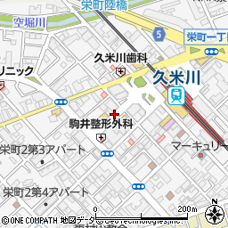 東京都東村山市栄町周辺の地図