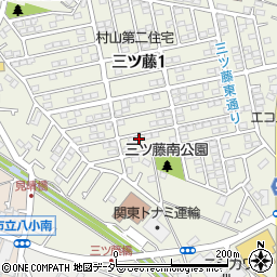 東京都武蔵村山市三ツ藤1丁目68-8周辺の地図