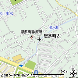 東京都東村山市恩多町2丁目周辺の地図