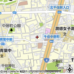 東京都足立区千住中居町15周辺の地図