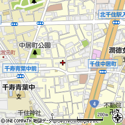 東京都足立区千住中居町14-10周辺の地図
