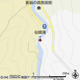 仙娥滝周辺の地図