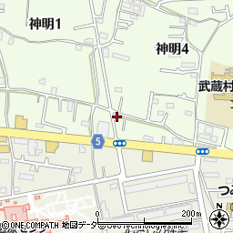 東京都武蔵村山市神明4丁目127-1周辺の地図
