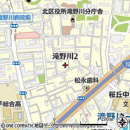 東京都北区滝野川2丁目36-18周辺の地図