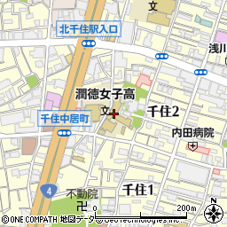 潤徳女子高等学校周辺の地図