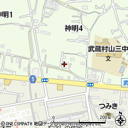 東京都武蔵村山市神明4丁目72-5周辺の地図
