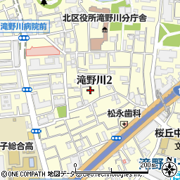 東京都北区滝野川2丁目36周辺の地図