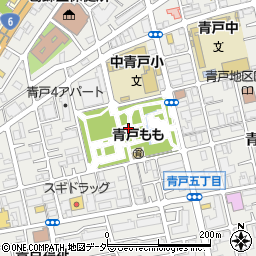 青戸平和公園周辺の地図