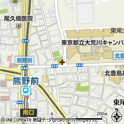 尾久警察署熊野前交番周辺の地図