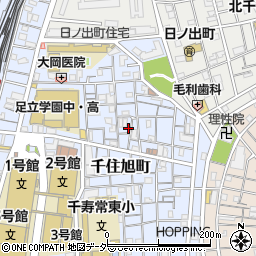 東京都足立区千住旭町34周辺の地図