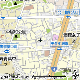 東京都足立区千住中居町16-5周辺の地図