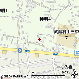 東京都武蔵村山市神明4丁目72-4周辺の地図