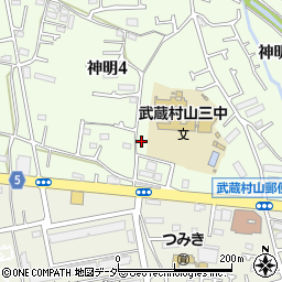 東京都武蔵村山市神明4丁目80周辺の地図