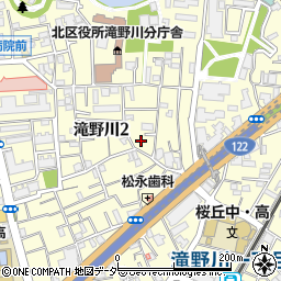 東京都北区滝野川2丁目42周辺の地図