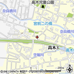 東京都東大和市高木3丁目322周辺の地図