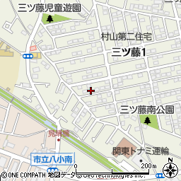 東京都武蔵村山市三ツ藤1丁目59-11周辺の地図