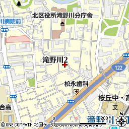 東京都北区滝野川2丁目37周辺の地図
