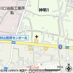 東京都武蔵村山市神明1丁目89周辺の地図