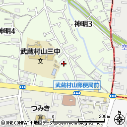 東京都武蔵村山市神明4丁目109周辺の地図