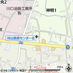 東京都武蔵村山市神明1丁目91周辺の地図