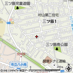 東京都武蔵村山市三ツ藤1丁目59-12周辺の地図