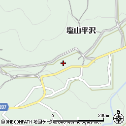 山梨県甲州市塩山平沢438周辺の地図