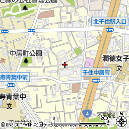 東京都足立区千住中居町16周辺の地図