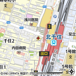 歌広場 北千住西口駅前店周辺の地図